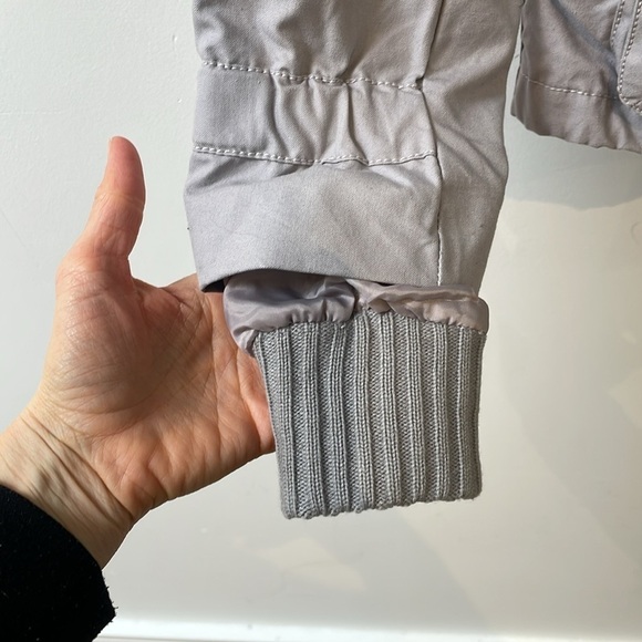 Juicy Couture Womens Drawstring Jacket Coat utility SMALL Lavender Gray Zipper - Picture 5 of 15